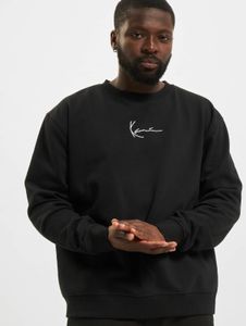 lässiges Karl Kani Herren Sweatshirt Rippbündchen 350 g/m² mit Baumwolle Schwarz