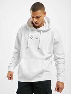 Modern Karl Kani men's hoodie, large hood, drawstring, 350 g/m², cotton, white