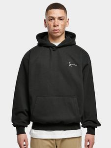 lässiger Karl Kani Herren Hoodie Rippstrick Kapuze 400 g/m² mit Baumwolle Schwarz