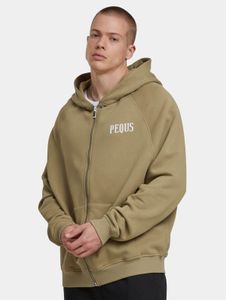 Modern PEQUS men's hoodie with cotton, green