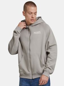 Soft PEQUS men's hoodie with cotton, grey