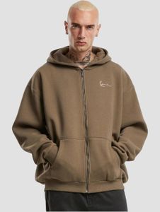 Sweat à capuche confortable Karl Kani pour homme, en coton marron