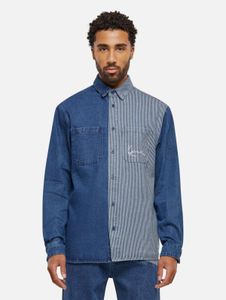 modern Karl Kani men's polo shirt with cotton, blue
