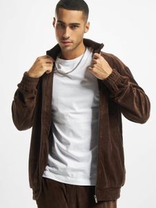 Modern Sean John men's jacket with zippers, pockets, and cotton, brown