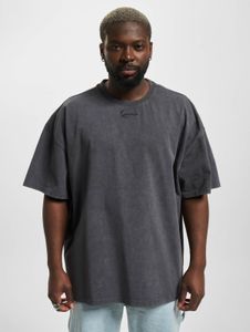 Comoda t-shirt elasticizzata da uomo Karl Kani in cotone, grigia