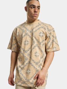 Casual Karl Kani men's T-shirt, 220 g/m², cotton, beige
