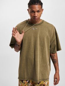 sportliches Karl Kani Herren T-Shirt 300 g/m² mit Baumwolle Militär-Grün