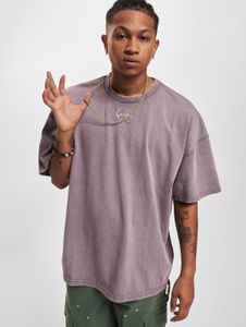 sportliches Karl Kani Herren T-Shirt Kordelzug Reißverschluss 300 g/m² mit Baumwolle Grau