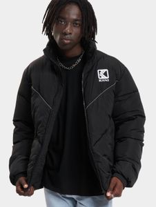 Chaqueta informal para hombre Karl Kani con bolsillos acolchados, 150 g/m², negra.