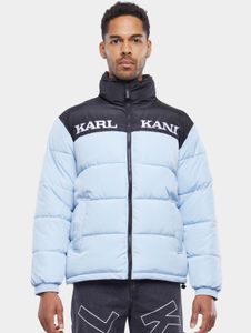 Simple Karl Kani men's jacket with zippers and pockets, 110 g/m², light blue