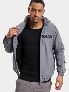 schlichte Karl Kani Herren Jacke Reißverschluss Taschen 150 g/m² Grau