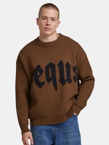 Sudadera cómoda para hombre PEQUS de algodón, color marrón.
