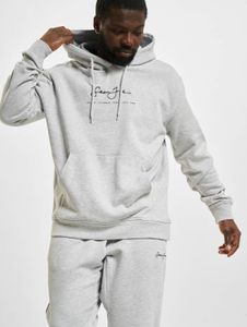 Sudadera informal con capucha para hombre de Sean John con cordón ajustable y puños acanalados, algodón de 350 g/m², gris.
