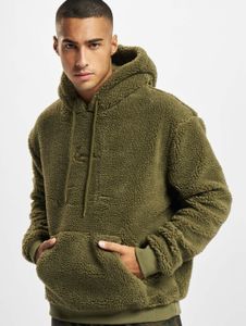 bequemer Karl Kani Herren Hoodie Kordelzug Kapuze 420 g/m² Oliv-Grün
