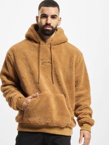 Sudadera con capucha suave para hombre de Karl Kani con cordón ajustable, 420 g/m², color beige.