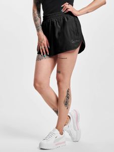 bequeme Karl Kani Damen Hose Kordelzug Taschen Schwarz