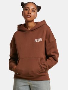 weicher PEQUS Damen Hoodie mit Baumwolle Braun