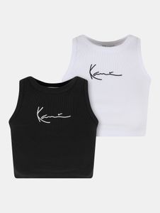 lässiges Karl Kani Damen T-Shirt Stretch mit Baumwolle Weiß/Schwarz