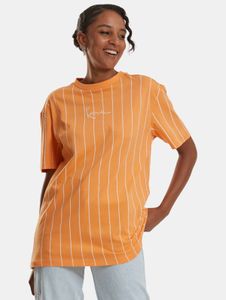 sportliches Karl Kani Damen T-Shirt 180 g/m² mit Baumwolle Orange