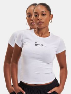 sportliches Karl Kani Damen T-Shirt Stretch mit Baumwolle Weiß