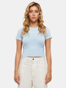 T-shirt stretch sport Karl Kani pour femme, en coton, bleu clair