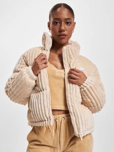 Chaqueta funcional para mujer de Karl Kani con cremalleras, bolsillos, 365 g/m², color beige.