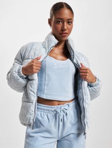 Chaqueta funcional para mujer de Karl Kani con cremalleras, bolsillos, algodón de 412 g/m², azul.