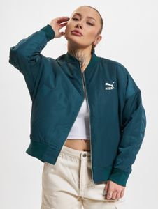 Veste Puma élégante pour femme, en coton bleu pétrole