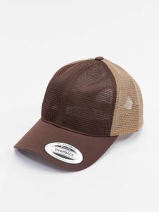 sportliche Flexfit Unisex Cap gesteppt Mesh mit Baumwolle Braun