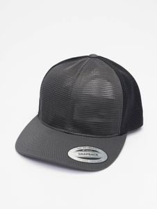 lässige Flexfit Unisex Cap gesteppt Mesh mit Baumwolle Grau/Schwarz