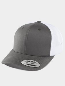 coole Flexfit Unisex Cap 215 g/m² mit Baumwolle Grau/Weiß