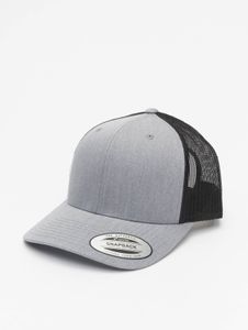 Cappellino sportivo unisex Flexfit, in rete 215 g/m² con cotone, grigio