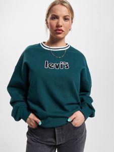 weiches LEVI´S Damen Sweatshirt Rippbündchen mit Baumwolle Petrol-Blau