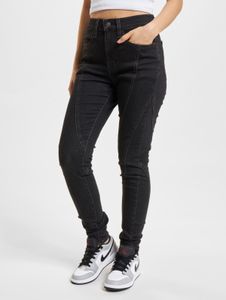 Jean skinny stretch Levi's pour femme, noir, avec fermeture éclair et doublure en coton.