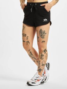 Pantaloncini estivi da donna Alpha Industries con coulisse, in cotone, neri