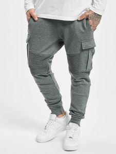 Comodi jeans da uomo grigi con coulisse e tasche.