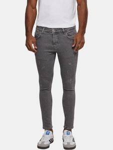 Cómodos pantalones vaqueros ajustados elásticos de algodón, color gris, para hombre, talla 2Y Premium.