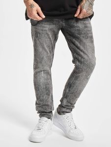 moderne 2Y Premium Herren Jeans Skinny Fit Stretch Denim-Hose Baumwoll-Hose Grau