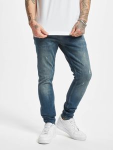 bequeme 2Y Premium Herren Jeans Skinny Fit Stretch Taschen mit Baumwolle Blau