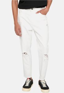 lässige 2Y Premium Herren Jeans Stretch Reißverschluss Taschen mit Baumwolle Weiß