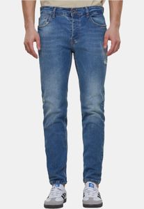 bequeme 2Y Premium Herren Jeans Stretch Reißverschluss mit Baumwolle Blau