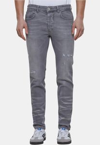 Casual 2Y Premium Men's Stretch Jeans with Zipper Pockets, Cotton, Grey