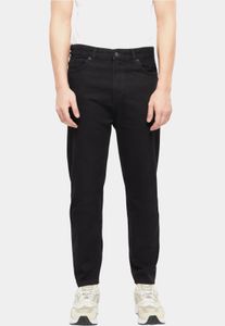 Jean stretch confortable 2Y Premium pour homme, fermeture éclair, denim et coton, noir