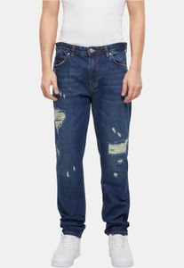 Modern 2Y Premium Men's Stretch Jeans with Zipper Pockets, Cotton, Blue