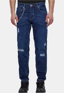 bequeme 2Y Premium Herren Jeans Stretch Reißverschluss Taschen mit Baumwolle Blau