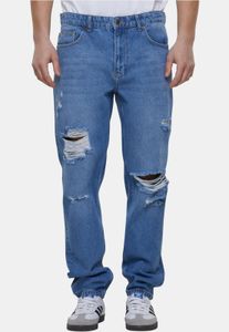 stylische 2Y Premium Herren Jeans Stretch Reißverschluss Taschen mit Baumwolle Blau