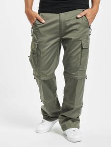 Stylish Brandit men's jeans with drawstring and zipper, khaki