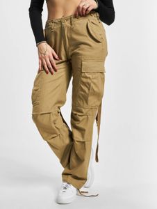 bequeme Brandit Damen Jeans Reißverschluss Taschen mit Baumwolle Beige