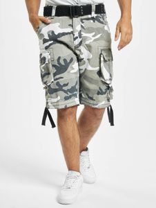 Comfortable Brandit men's shorts with zippers, pockets, cotton, camouflage