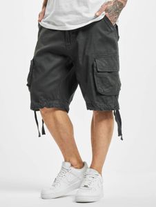 Brandit men's summer shorts with zippers and pockets, anthracite